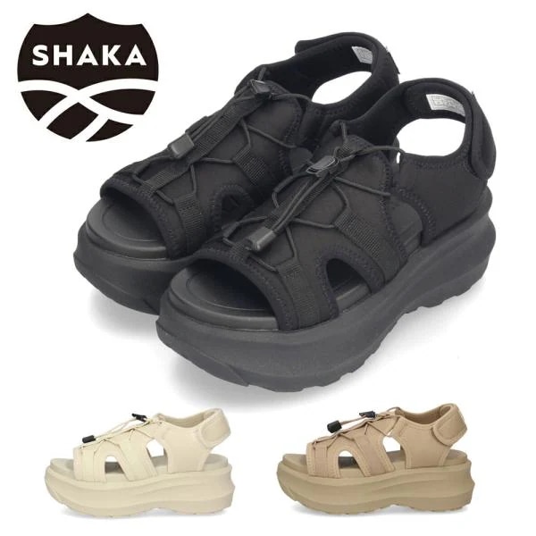 サンダル レディース 厚底 SHAKA SK-322 スポサン スポーティ カジュアル 厚底サンダル スニーカー コードサンダル ゴム紐 おしゃれ