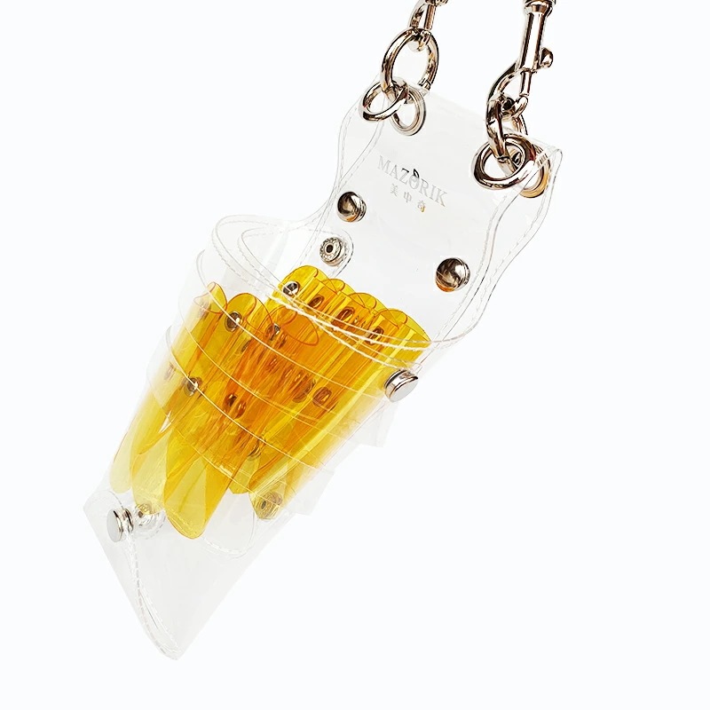 ギフト 透明シザーバッグ シザーケース ハサミ7丁 ベルト ポーチ ショルダーバッグ 斜めがけ ボディバッグ 美容師バッグ 花屋さんバック トリマー 専用バック メンズ