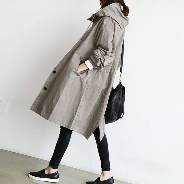 モッズコート アウター ジャケットコート ミディアム丈 ひざ丈 ミリタリー マニッシュ フード 無地 長袖 ジッパー 温かい 防寒 防風 大きいサイズ 大人 おしゃれ 上品 韓国風 冬 ウィンター l