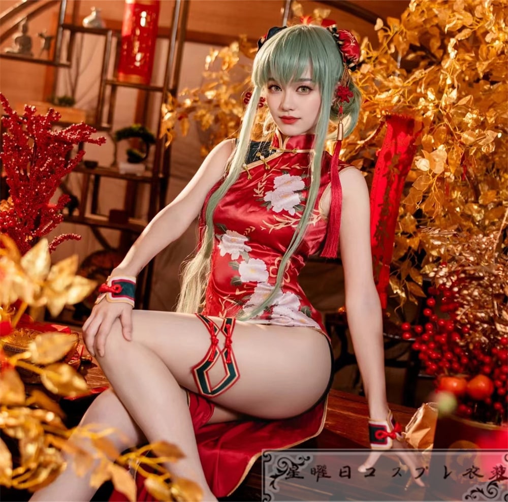 在庫品 コードギアス 反逆のルルーシュ C.C. シーツー CC チャイナドレス コスプレ衣装 コスチューム ハロウィン 变装服