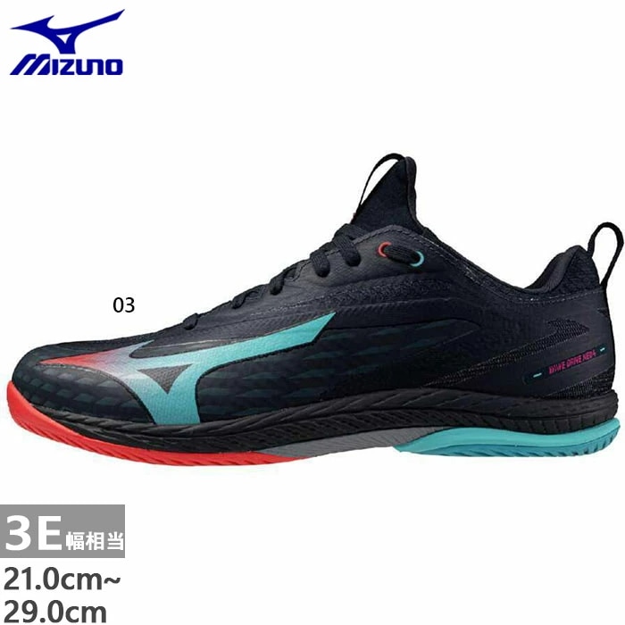 2E幅 メンズ レディース ウエーブドライブNEO4 卓球シューズ 81GA2500