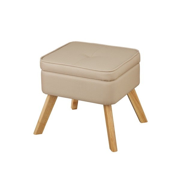 FAC-OTアイボリー 収納付オットマン メーカー直送