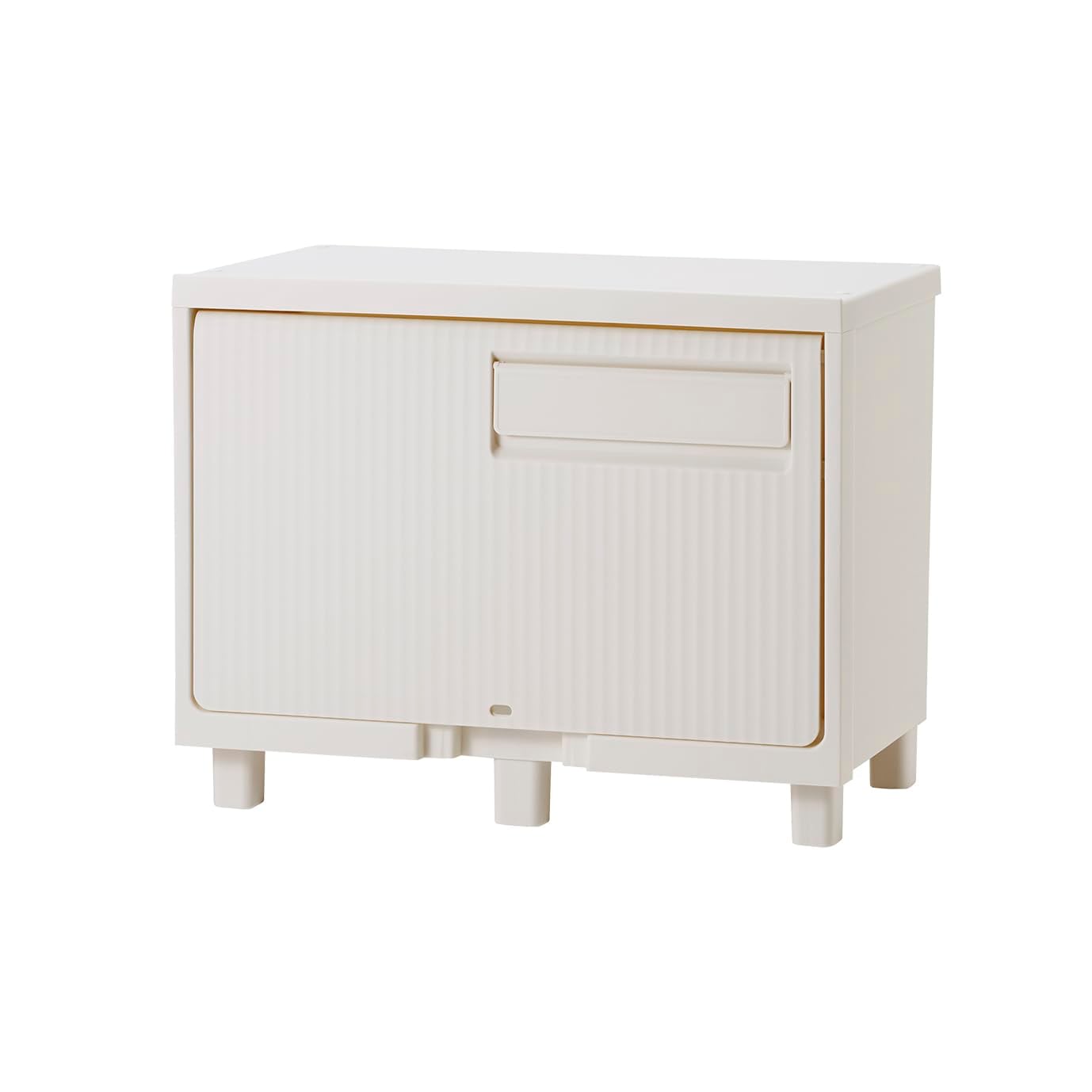 天馬 宅配ボックス 屋外 防水 簡単組立 置き配ボックス 積み重ねても受け取れる 案内ステッカー 簡単設置【容量 58L】【サイズ 幅60×奥行37×高さ47cm】【カラー オフホワイト】