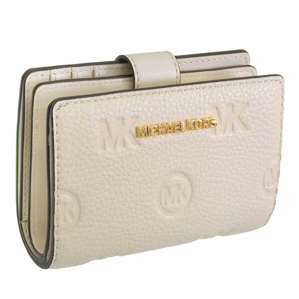マイケルコース 財布 レディース 二つ折り財布 アウトレット ホワイト JET SET TRAVEL MD BIFLD ZP CN WLLET 35S6GTVF6V-LTCREAM MICHAEL K
