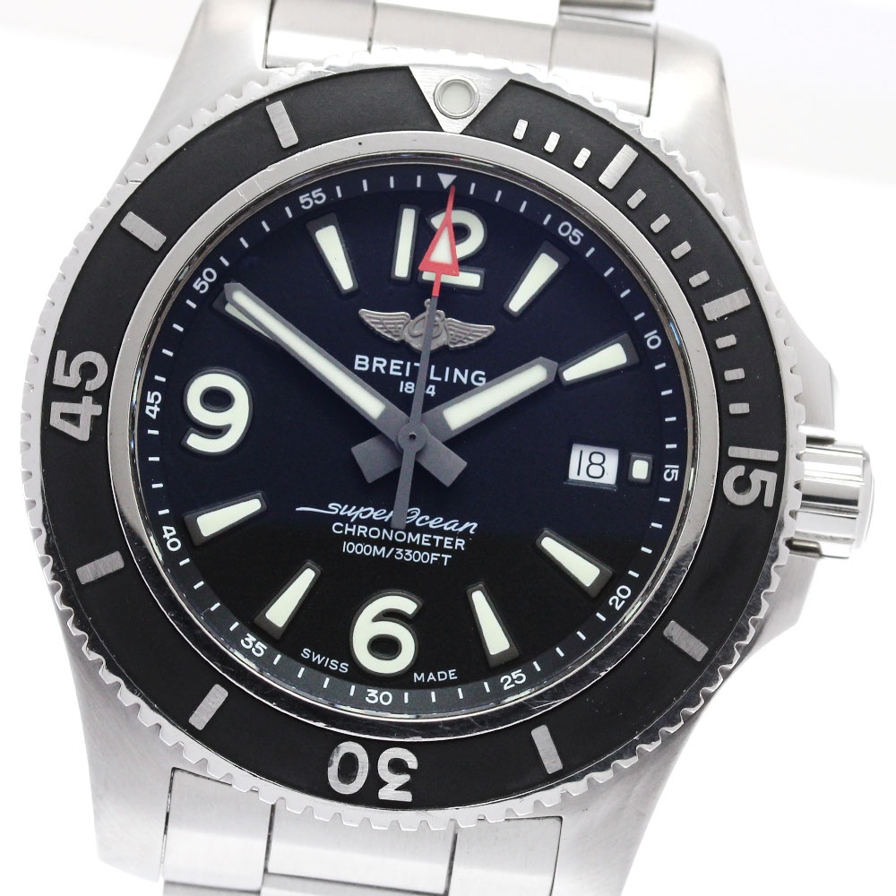 ブライトリング BREITLING A17367 スーパーオーシャン 44 デイト 自動巻き メンズ 保証書付き_952704【中古】