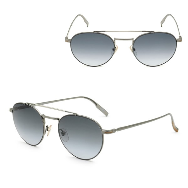 ゼニア サングラス ZEGNA EZ0140/S 12B 52 Ermenegildo Zegna ノーズパッド UVカット メンズ ガンメタル ネイビーグレー 12,994円