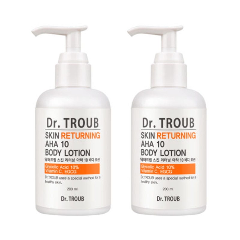 [1+1] ドクター・トラブ スキン リターニング AHA 10 ボディローション 200ml+200ml / 韓国コスメ