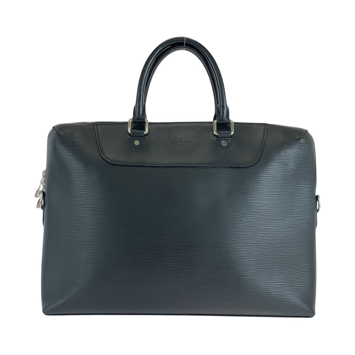 美品 エピ ポルト ドキュマン ジュール ブラック 黒 シルバー金具 レザー M50163 ビジネスバッグ ブリーフケース メンズ 500031