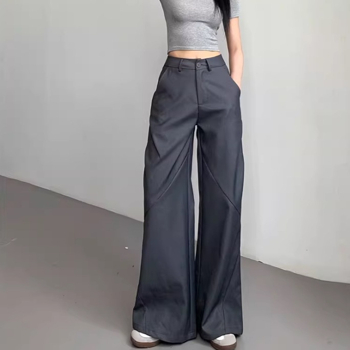レディース パンツ ボトムス ロングパンツ ワイドパンツ ロング Aライン スマート ポケット ハイウエスト ボタン 大人可愛い きれいめ シンプル 上品 おしゃれ かっこいい こなれ感 ラフ