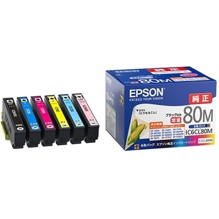 EPSON純正インクカートリッジ とうもろこし/6色パックM IC6CL80M