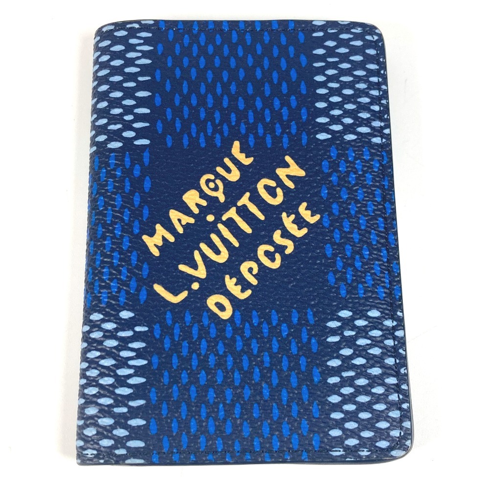 カードケース N40677 オーガナイザードゥ ポッシュ 2024プレフォール メンズ 名刺入れ パスケース 2つ折り キャンバス ブルー