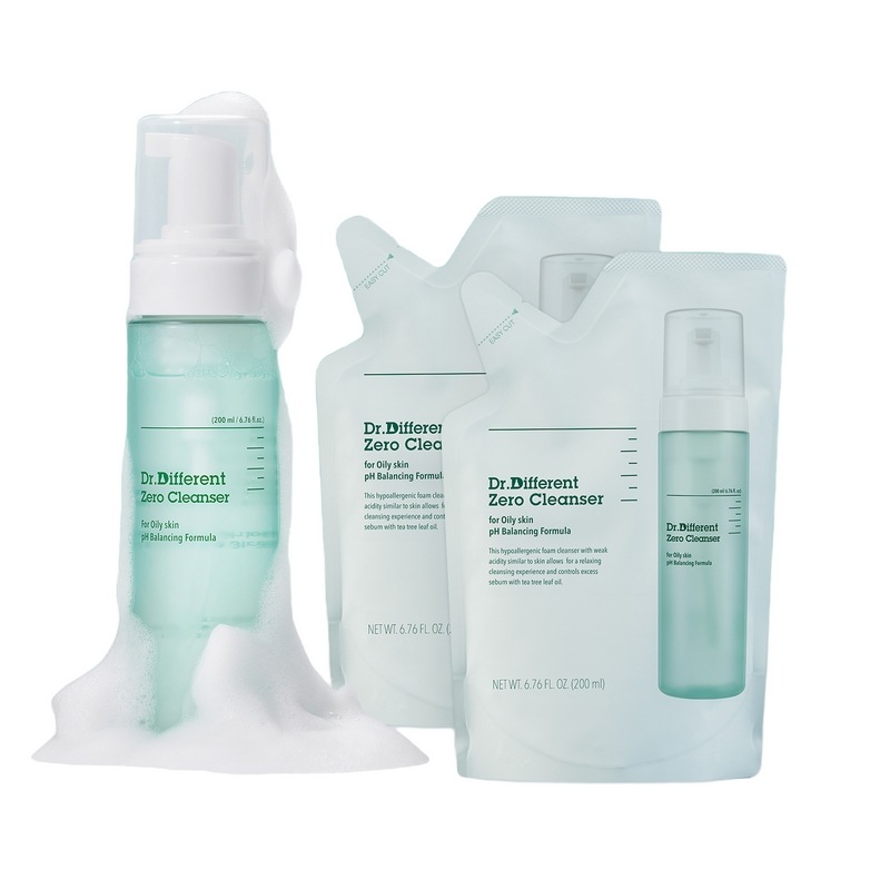 [1+2] ドクターディファレントゼロクレンザー 脂性本品+詰め替え200ml 2個_総600ml