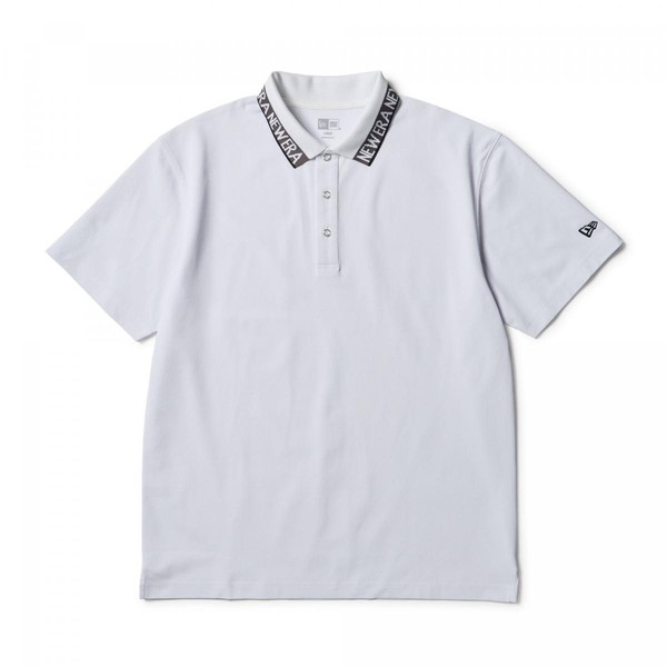 ニューエラ NEW ERA 半袖 ポロシャツ 鹿の子 Collar Logo ホワイト ゴルフ 14859943