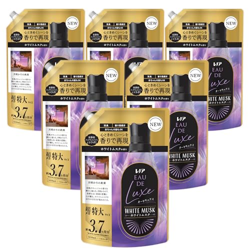 Lenor レノア オードリュクス 柔軟剤 ホワイトムスクの香り 詰め替え 1410mLｘ6袋 [大容量] [ケース品]