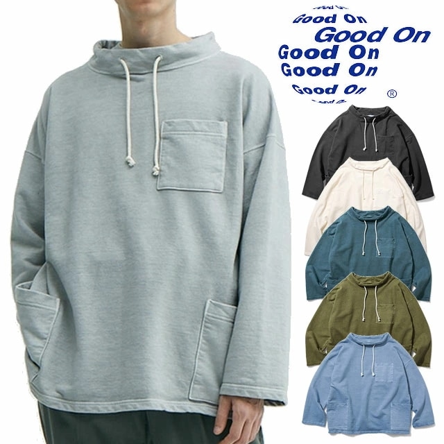 グッドオン スウェット メンズ テリースモック 長袖 レディース トップス トレーナー カジュアル ウェア アウトドア 日本製 アパレル スポーティー メイドインジャパン GOBW2103 ブラック 9,865円