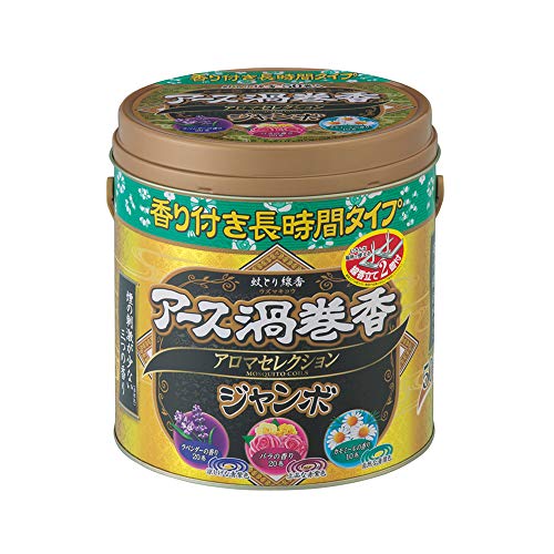ヂ容量 アース渦巻香 蚊取り線香 アロマセレクション 12時間長持ち ジャンボ50巻缶入 6,848円