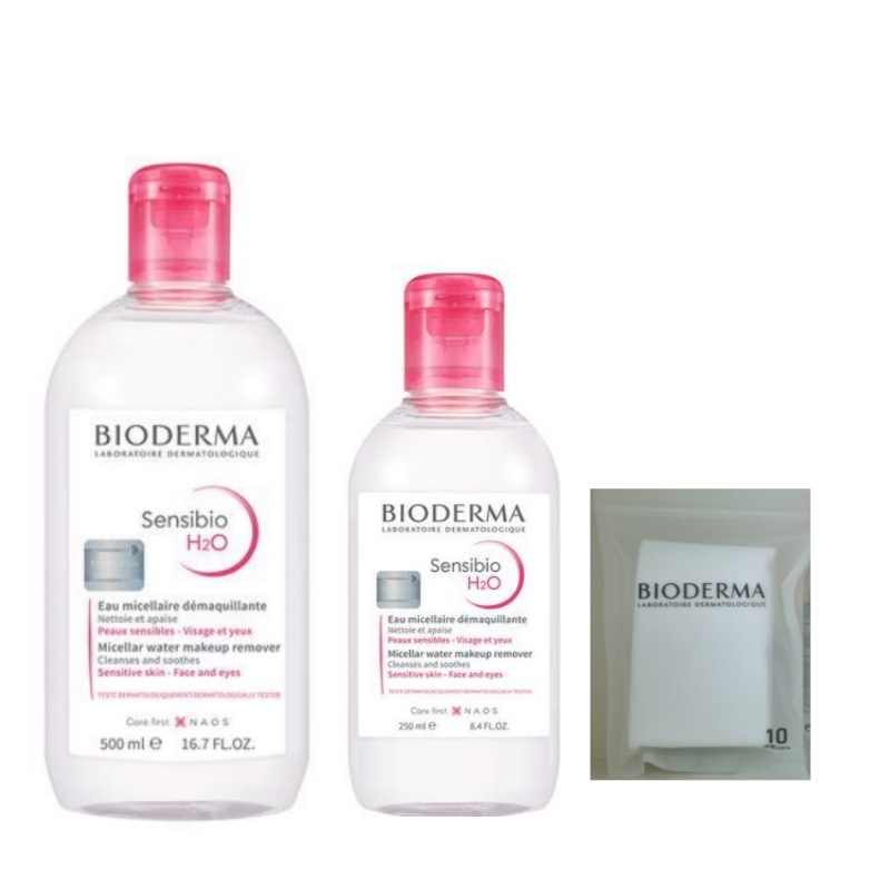 サンシビオH2Oクレンジングウォーターセット 500ml+250ml+大王コットン 10枚