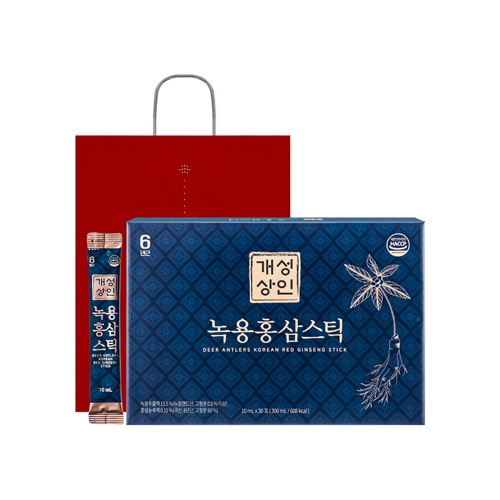 ケソンサンイン 鹿茸紅参スティック 30本＋ショッピングバッグ付き 300ml 1セット