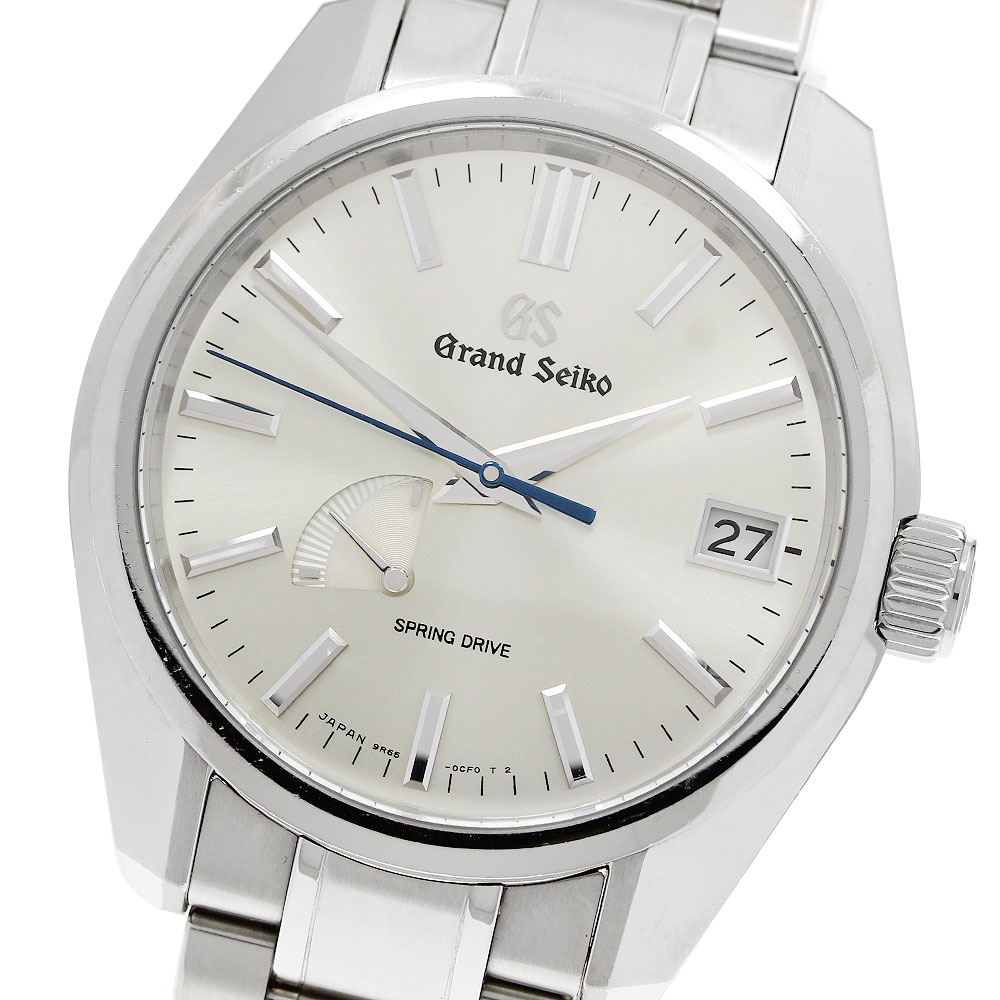 セイコー SEIKO SBGA373/9R65-0CV0 グランドセイコー パワーリザーブ デイト スプリングドライブ メンズ 箱付き_965106【中古】