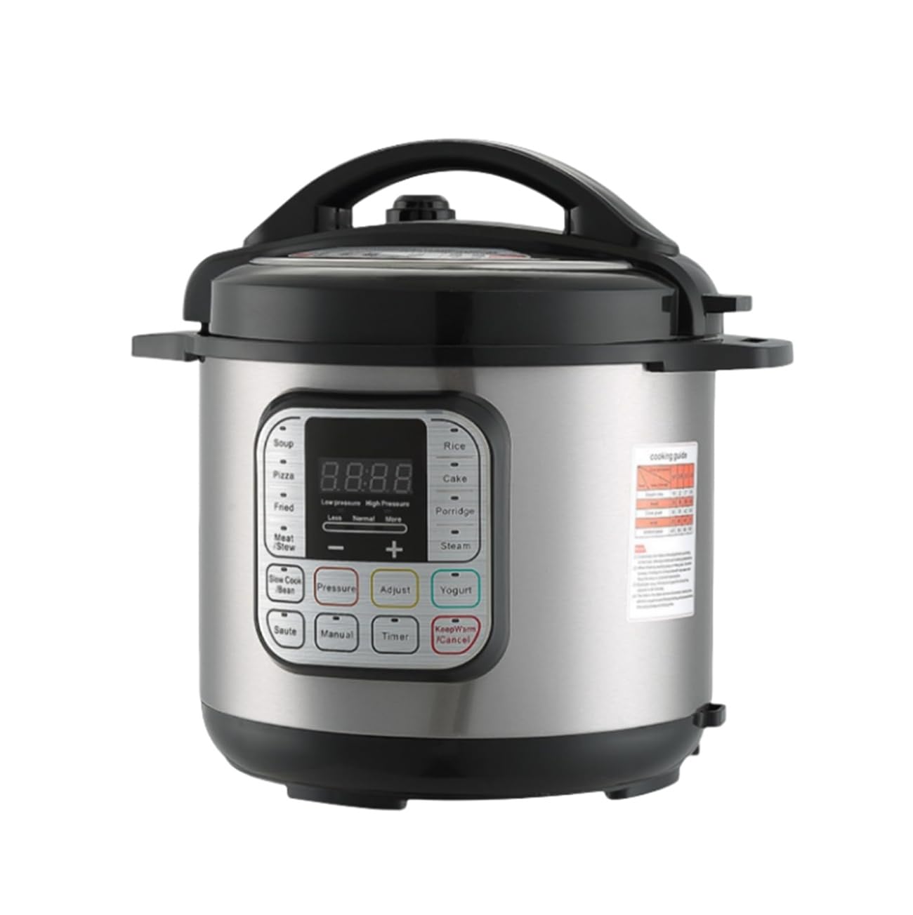 Amecke電気圧力鍋 6L 炊飯器/煮込み/蒸し/シチュースープ/肉/豆料理/料理/低温/圧力調理/ソテー 一人暮らしに最適 3-6人用 短時間予約/保温機能電圧ポット (シルバー 6 L)