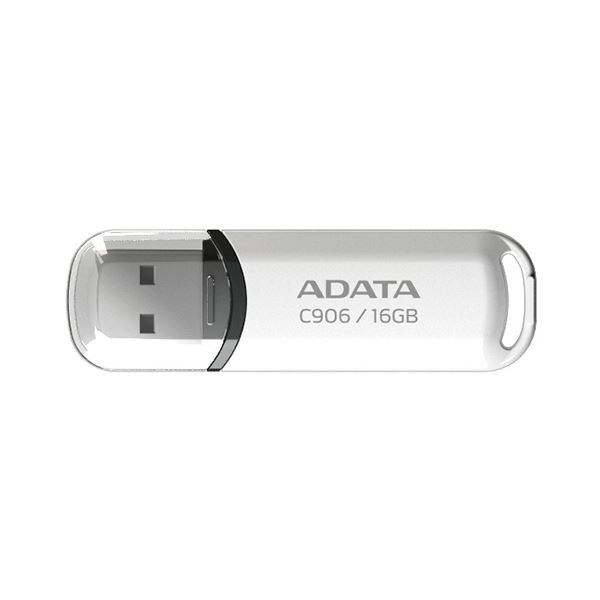 (まとめ）A-DATA C906小型USBフラッシュドライブ 16GB ホワイト AC906-16G-RWH 1個(×10セット)