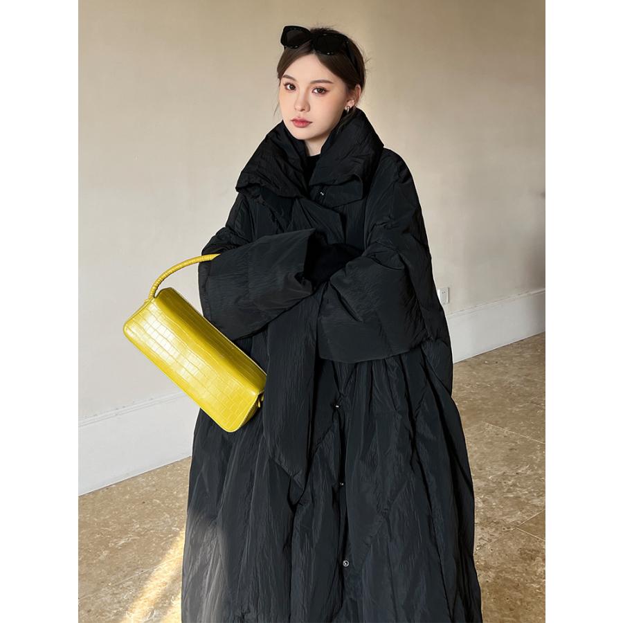 最安値挑戦 ダウンコート レディース コート 冬 ダウン ロングコート 体型カバー アウター 厚手 キルティングコート フワフワ フード付きダウンコート