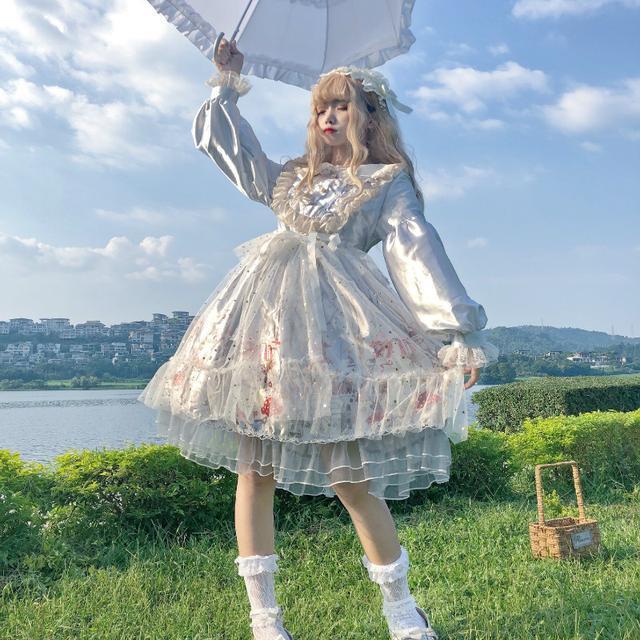 op ドレス ワンピース コスプレロリータ レディース 童話 反射 洋装 韓国ファッション 春秋 長袖