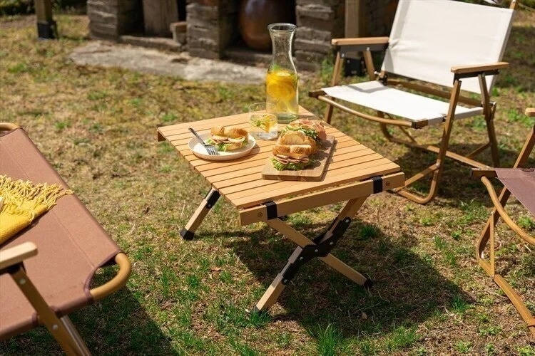 ローテーブル テーブル 折りたたみ おしゃれ すのこ天板 アウトドアテーブル センターテーブル リビングテーブル 13,937円