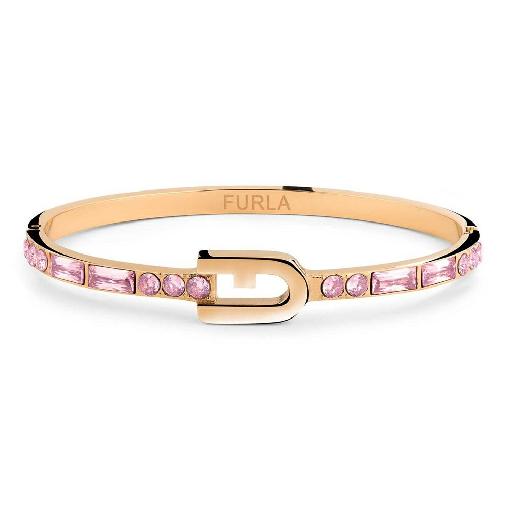 フルラ バングル ブレスレット レディース ファッション スパークリング ピンクゴールド ステンレス ピンク クリスタル アクセサリー 普段使い おしゃれ 大人 女性 デート パーティ 結婚式 記念日