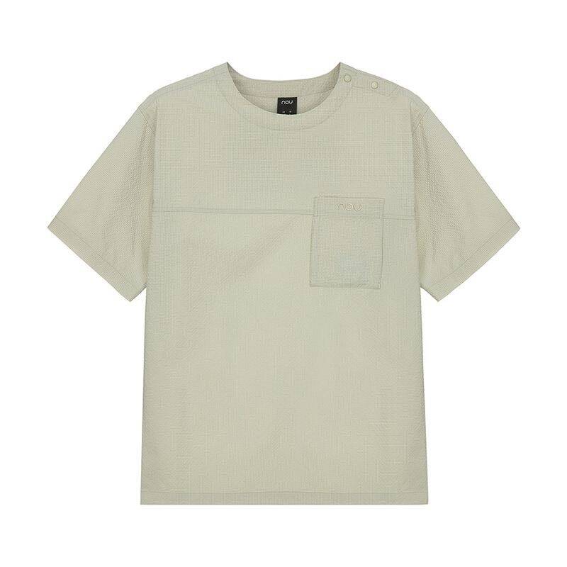 Nau コンフォート シーサーカー 半袖Tシャツ ライトカーキベージュ 497217