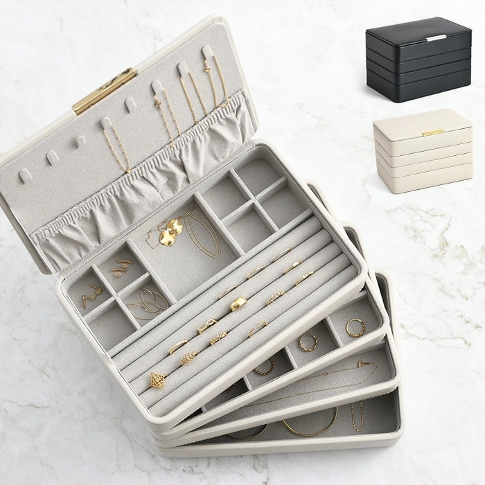 4段重ね ジュエリートレイボックス