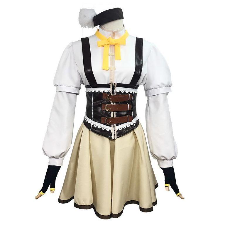 【人気SALE】SXXL サイズ 7点セット コスプレ衣装 コスチューム ともえマミ 巴マミ まどマギ 風 魔法少女まどかマギカ