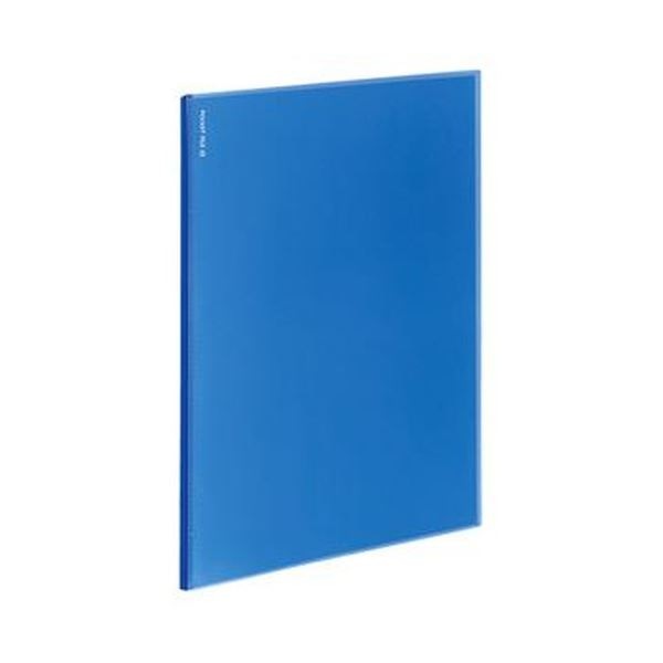 （まとめ）コクヨ ポケットファイルα（ノビータα）固定式 A4タテ 12ポケット 背幅3mm 青 ラ-NF12B 1セット（10冊）(×5セット)