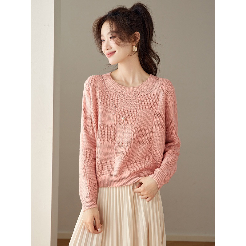 レディース レイジースタイル カジュアルセーター プルオーバー 2025年初秋冬新作 シックでゆったりとしたニットウェア ベースレイヤートップ