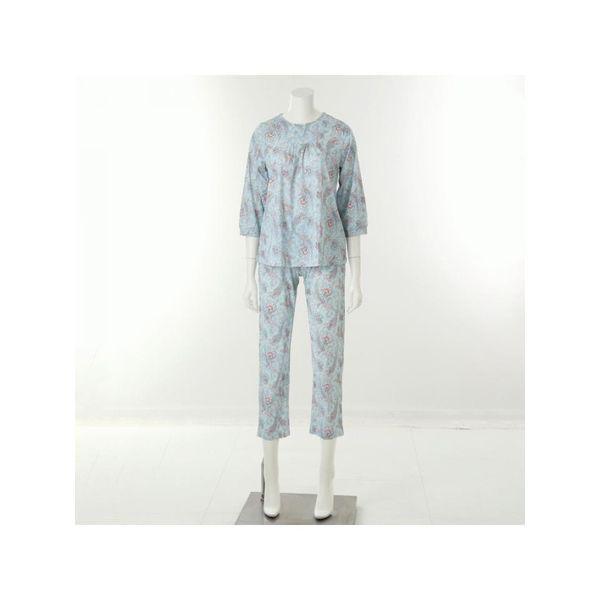 ビーナス正常 ペイズリー捺染 女性室内着セット VEVA103W VEPA103W BU 2C C_P413580012