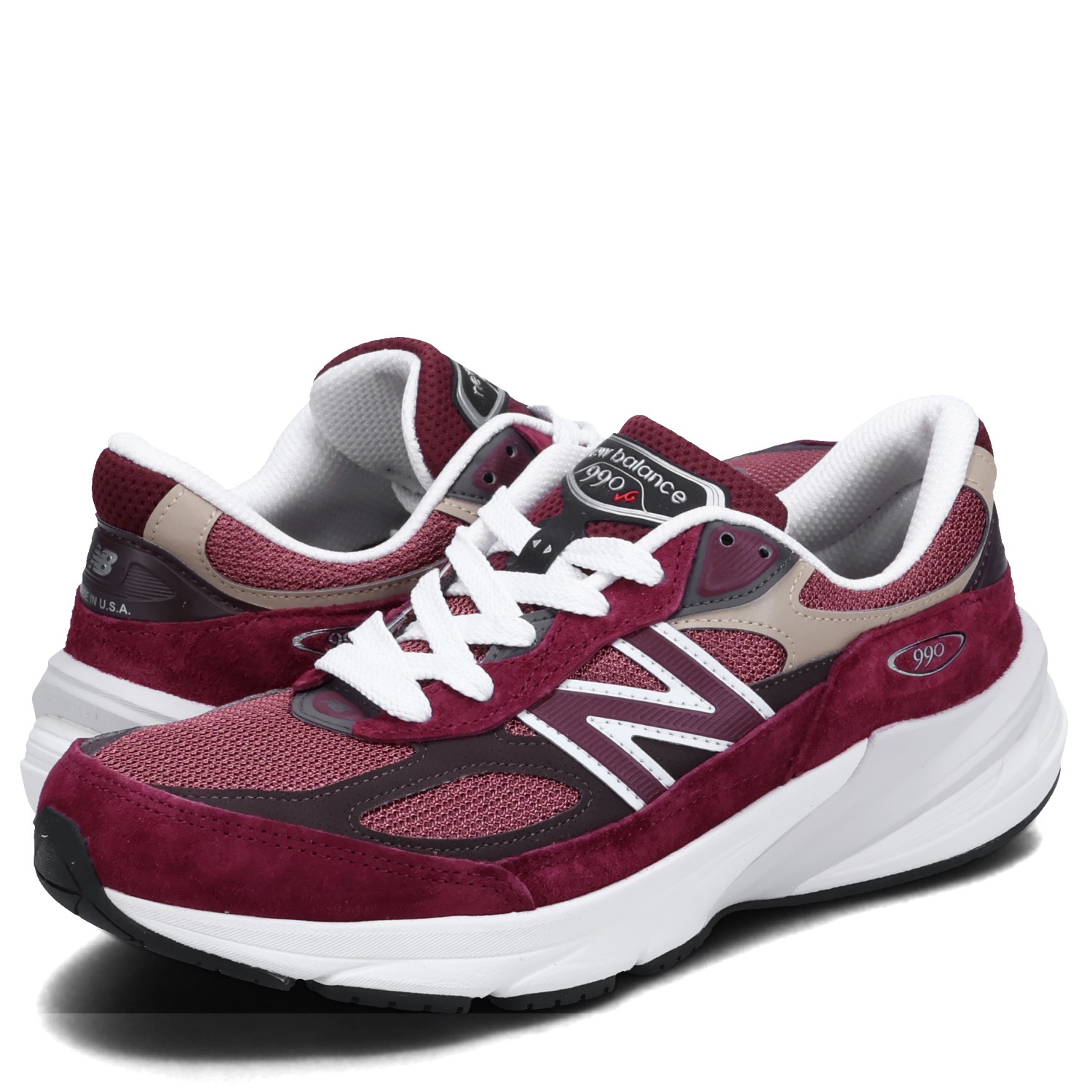990 V6 スニーカー メンズ Dワイズ MADE IN USA バーガンディー U990BT6