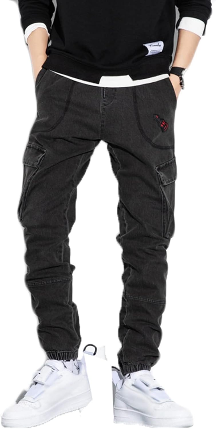 デニムパンツ ジーンズ メンズ ロング丈 ボトム カジュアルパンツ 大人 ゴムひも 大きめ キングサイズ デニム JEANS 男性 ストリート系 カッコイイ レギュラー リラックス 部屋着 オールシー