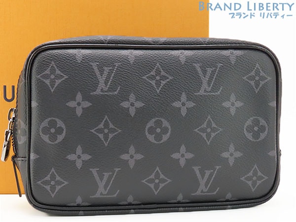 外超美品ルイヴィトンモノグラムエクリプストゥルーストワレPMコスメポーチ化粧ポーチ小物入れクラッチバッグブラックM46577 55,000円