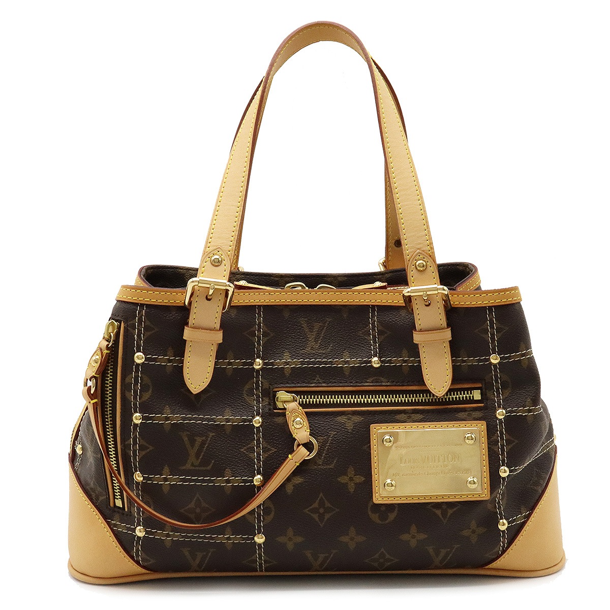 モノグラム リヴェット リベット トートバッグ ショルダーバッグ ステッチ M4014