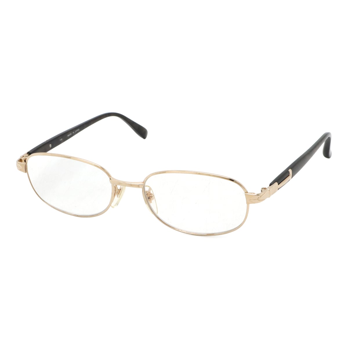 眼鏡 めがね メガネフレーム アイウェア スクエア 度入り クリア ダークブラウン系マーブル ゴールド金