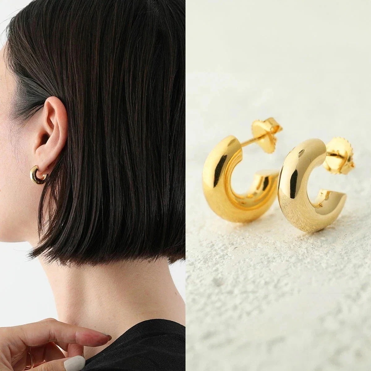 MARIA BLACK マリアブラック ピアス Tempelhofer Hoops テンプルホッファー 101062YG レディース フープ 両耳販売 アクセサ】