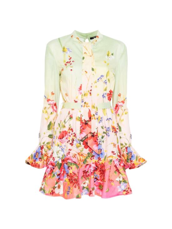 ROBERTO CAVALLI Women Mid Skirts WQT104 3AR32D0509 Green fuchsia