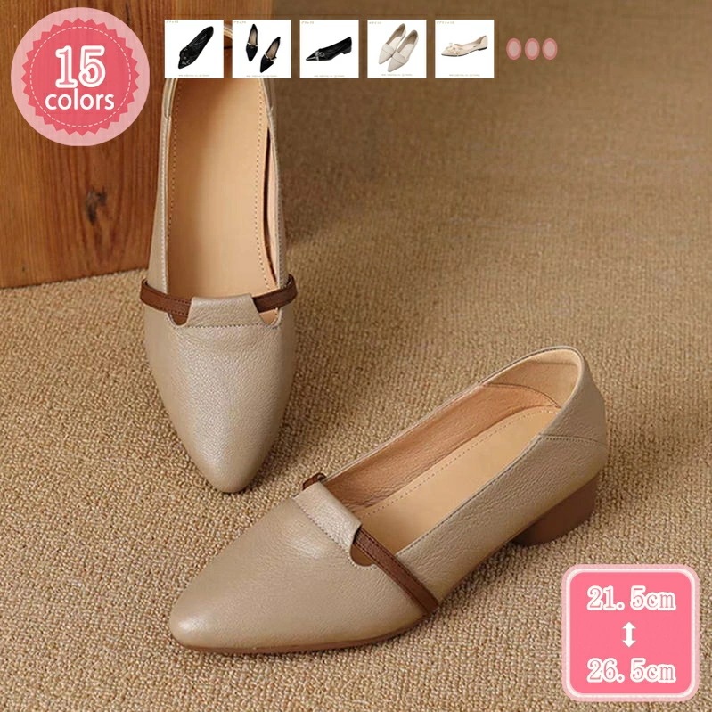 1000円OFFクーポン 走れるパンプス リボン レディース フラットシューズ フラットパンプス ローヒール お洒落 個性的 キレイめ 靴 春 秋 スムース ポインテッドトゥ パンプス モカシン フラ