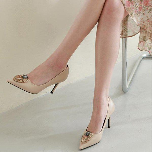 女性靴 ジュエル スティレットヒール パンプス