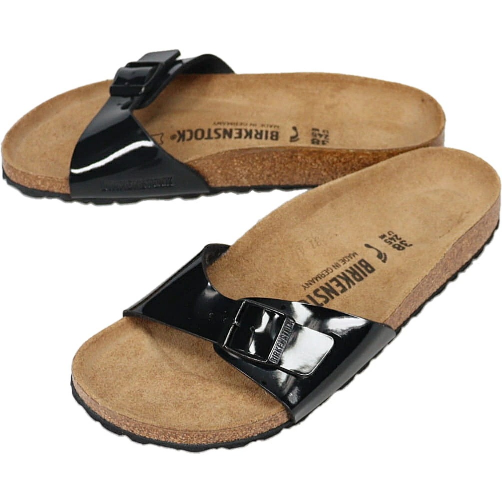 サンダル マドリッド ブラックパテント 40303 ナロー幅