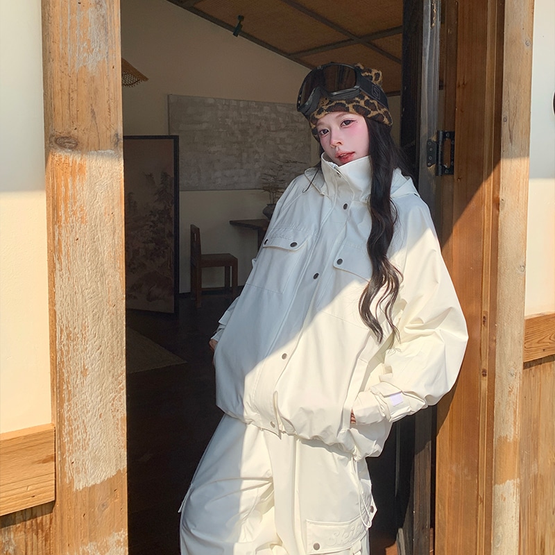 スノーボードウェア 2025 2026 白 3L フリース スノパンツ レディース メンズ スキーウェア スノボウェア コート スキー