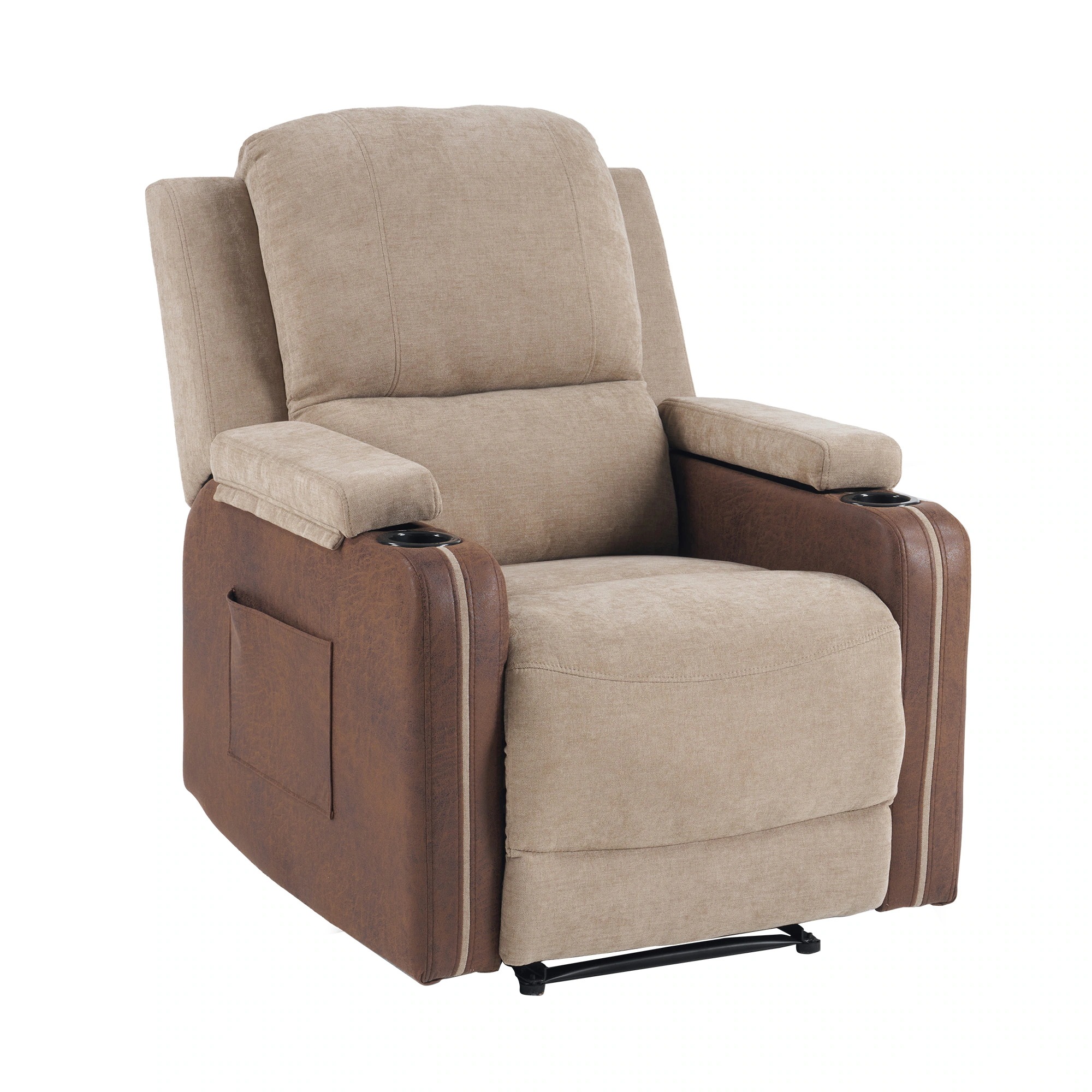 【国内発送】717【背もたれ・フットレスト独立可動】リクライニングチェア 165無段階調整 リモコン式操作 リクライニングソファ 1人掛け 耐荷重160kg 電動 リクライニング ファブリック オッ