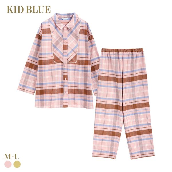 キッドブルー 25ネルチェック 長袖 フルレングス 上下セット パジャマ KID BLUE 15,048円