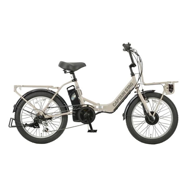 YG-1503 FDB206 eバーギー電動(アーミーベージュ) 電動折りたたみ自転車 (外装6段変速)