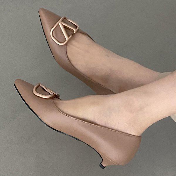 スティレットゴールドスクエアV 女性用レディースローファー フラットシューズ パンプス 3cm 3色 qmn22m303_P337989550